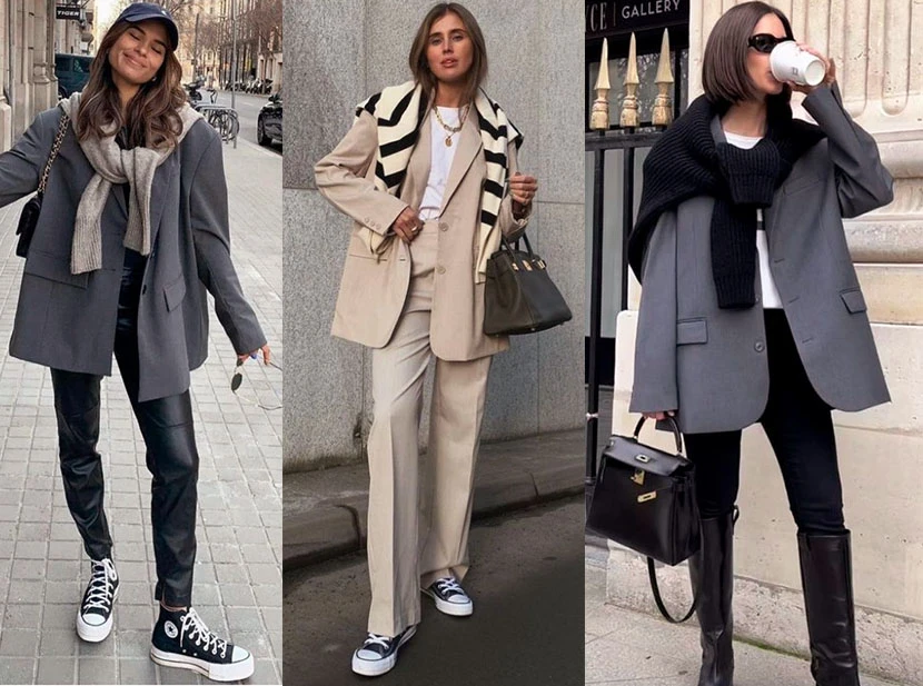 suéter sobre hombros