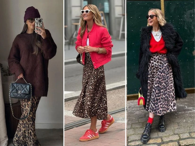 Faldas animal print: así se usa la prenda más trendy durante el invierno