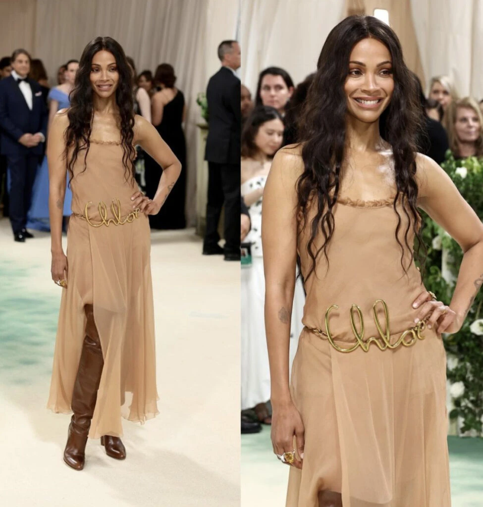 Zoe Saldana en la Met Gala. Foto: Instagram.