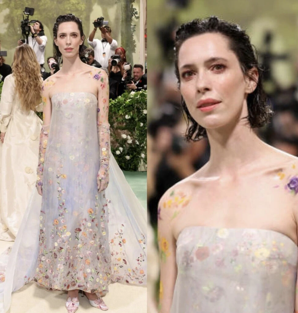 Rebecca Hall en la Met Gala. Foto: Instagram.