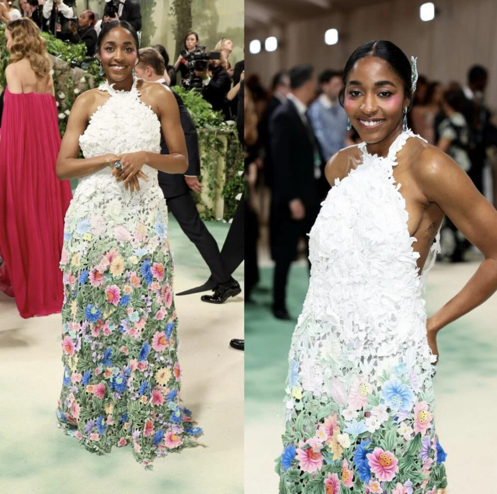 Ayo Edebiri by Loewe en la Met Gala. Foto: Instagram.