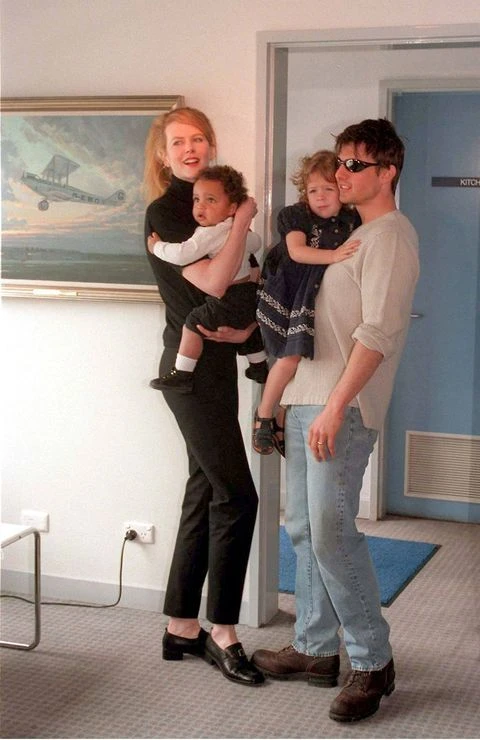 tom cruise y los hijos que tuvo con nicole kidman, connor e isabella