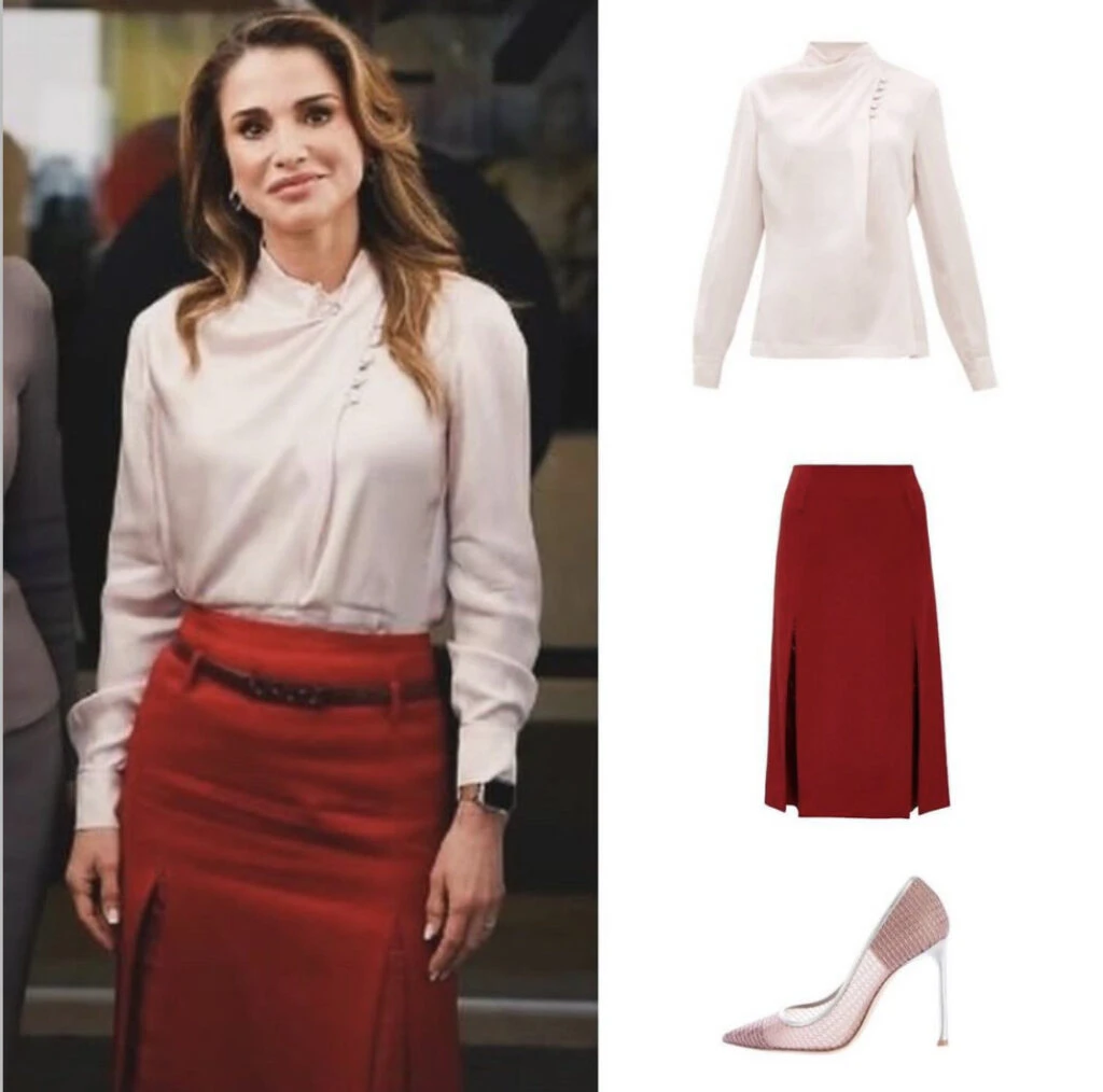 Rania de Jordania apostó por el color más trendy de este 2024. Foto: Instagram. 