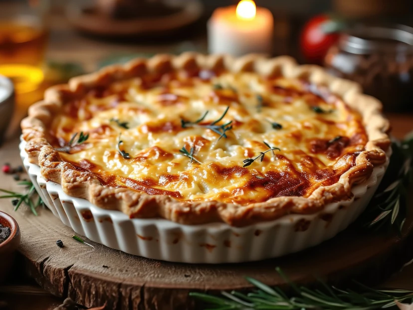 Tarta de calabaza y cebolla