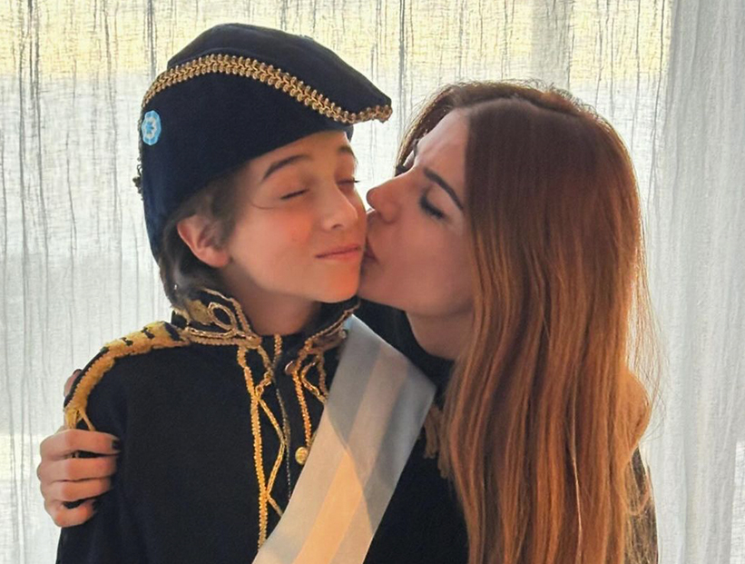 Zulemita Menem y su orgullo por Malek, su hijo menor en el acto del 25 de mayo: "Mi San Martín"