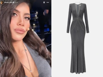 El lujoso look de Wanda Nara para participar en la TV italiana