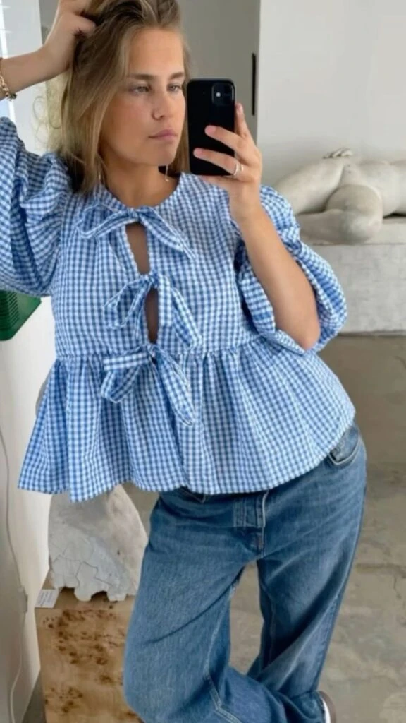 bluza coquette con lazos