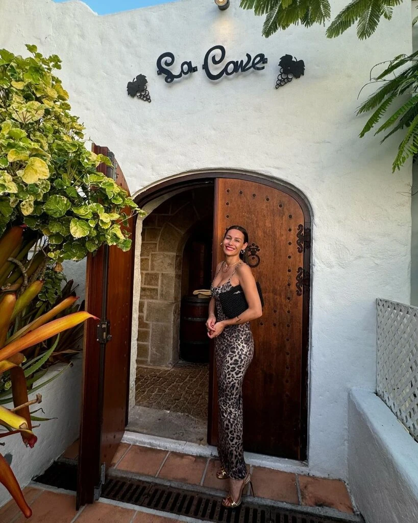 Pampita y su look animal print