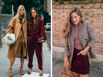 9 looks con burgundy, el color más trendy de la temporada
