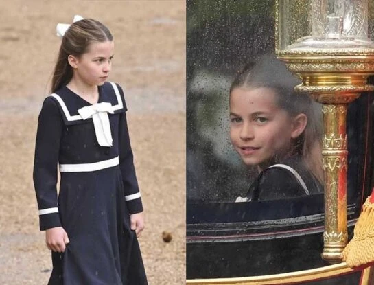 El look navy de la princesa Charlotte: brilló al lado de su mamá, Kate Middleton, en el desfile Trooping the Colour