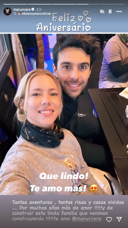 Los mensajes de amor que se enviaron Manu Urcera y Nicole Neumann
