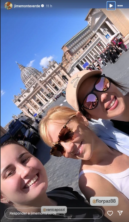 Jimena Monteverde viajó al Vaticano