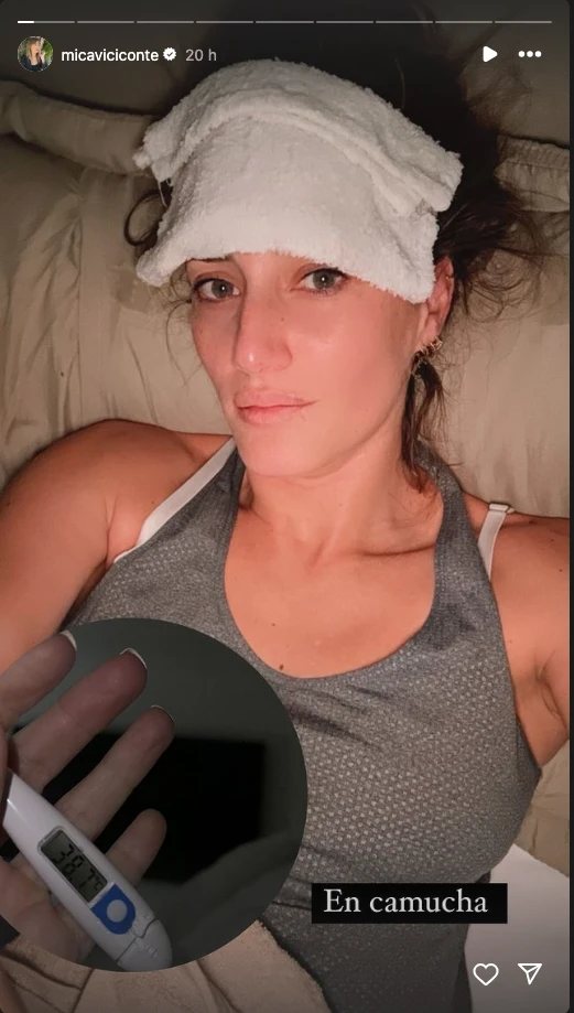 Mica Viciconte está engripada