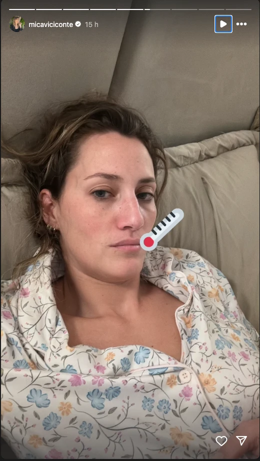 Mica Viciconte está engripada