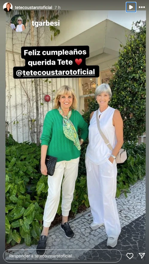 El saludo de Teresita Garbesi a Teté Coustarot