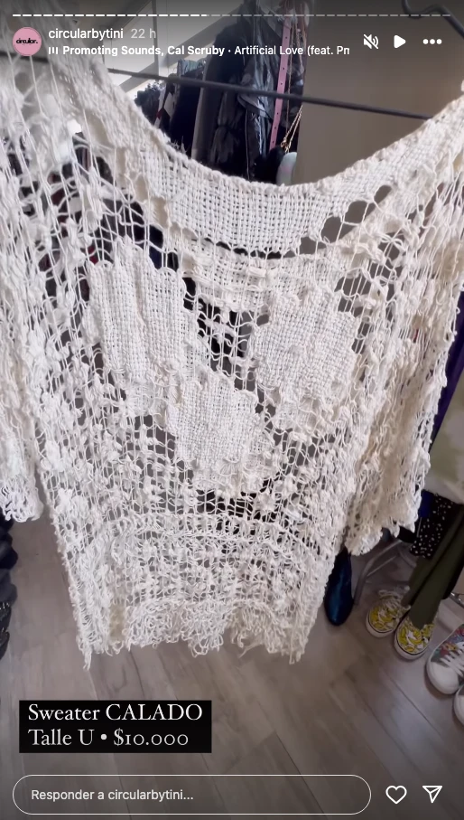 Algunos de los productos que puso en venta Cande Tinelli, con sus precios.