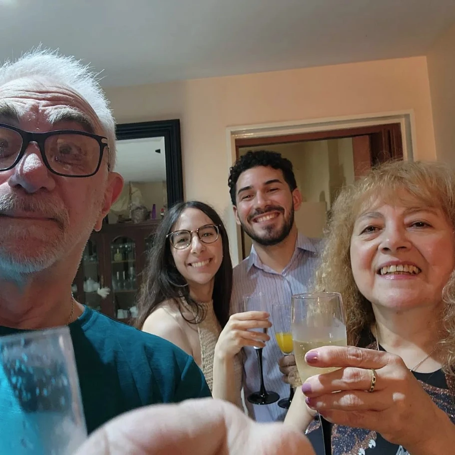 Ricardo Canaletti con su familia