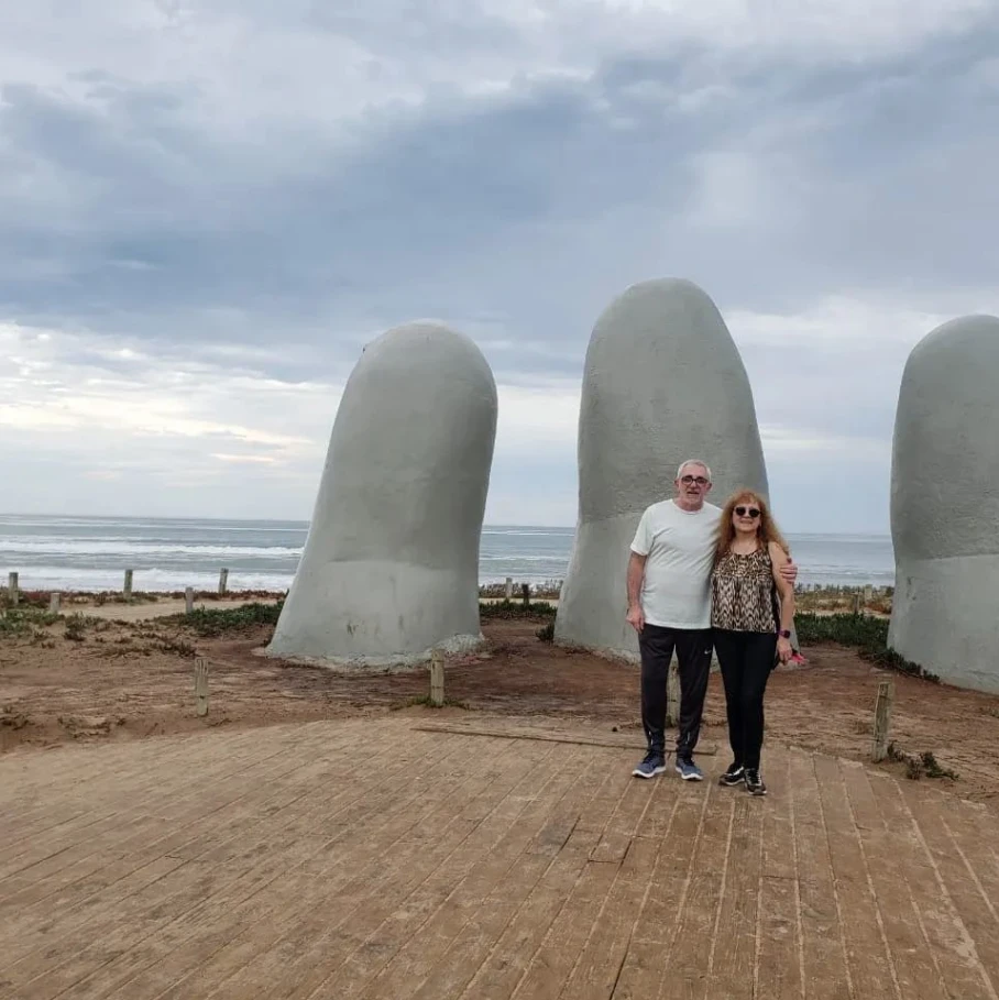 Ricardo Canaletti con su esposa Pilar.