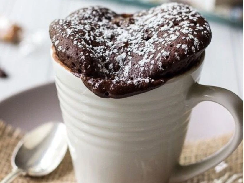 La receta de la torta en taza y al microondas