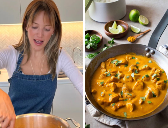 Luisana Lopilato muestra cómo preparar pollo al curry