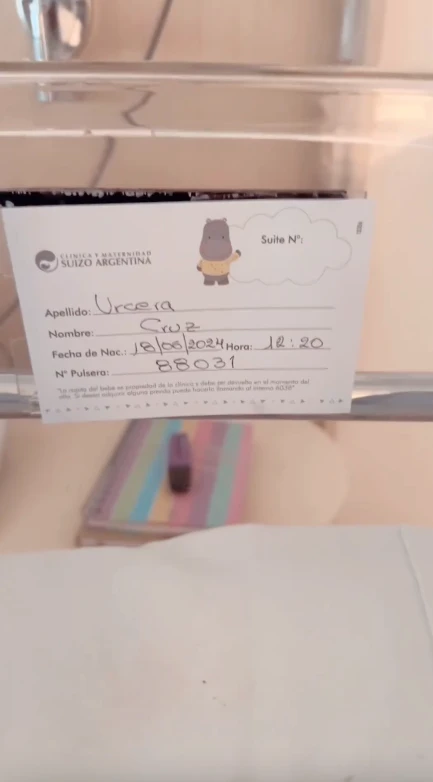 Nicole Neumann compartió las fotos íntimas del nacimiento de Cruz Urcera