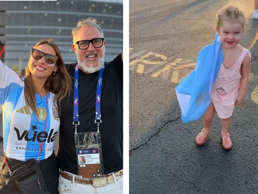 Pampita alentó a la Selección Argentina