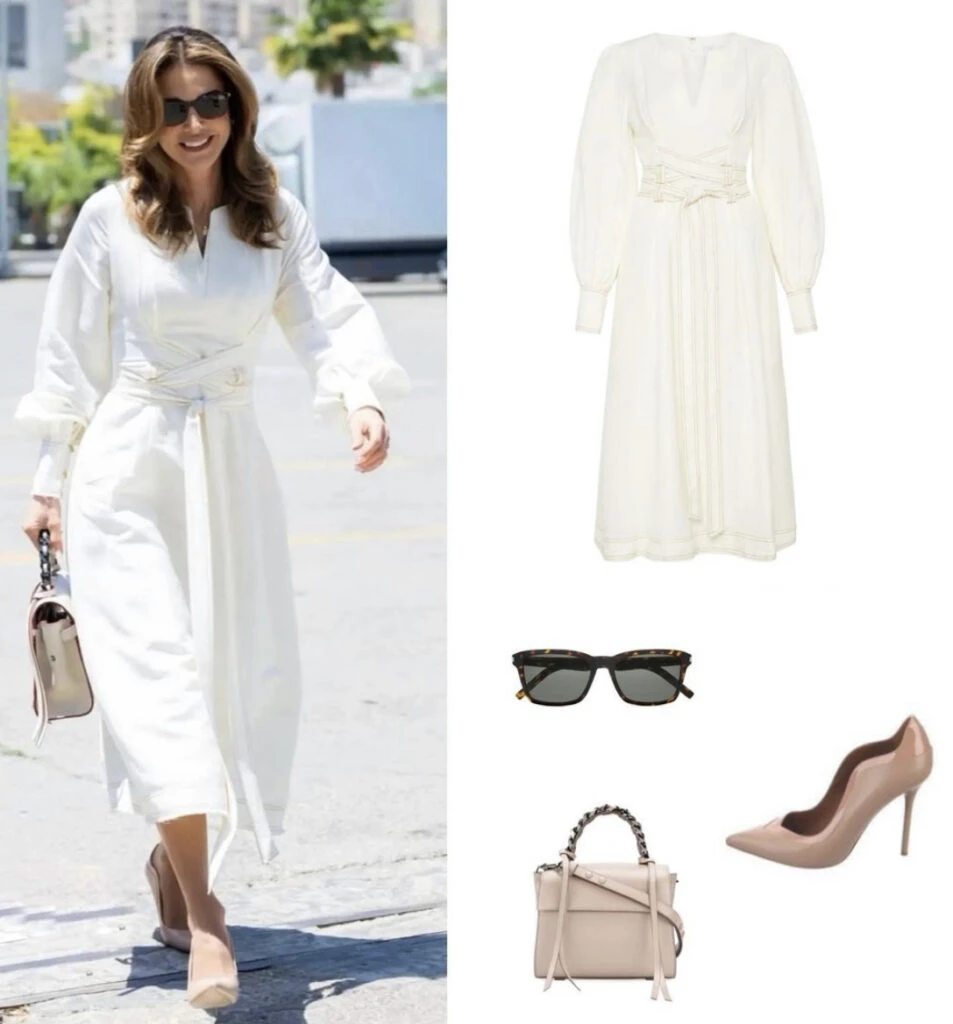 Rania de Jordania nos adelanta la combinación de colores más chic del próximo verano. Foto: Instagram.