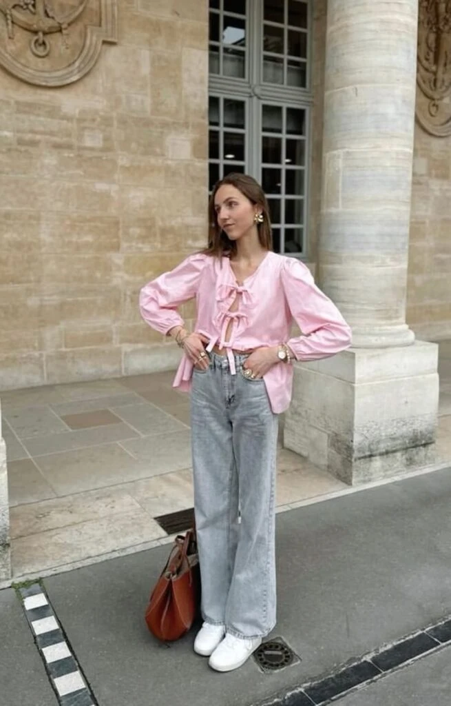 bluza coquette con lazos