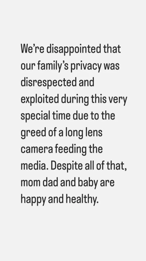 El descargo de Vanessa Hudgens contra las personas que no respetan su privacidad después de dar a luz a su primer hijo