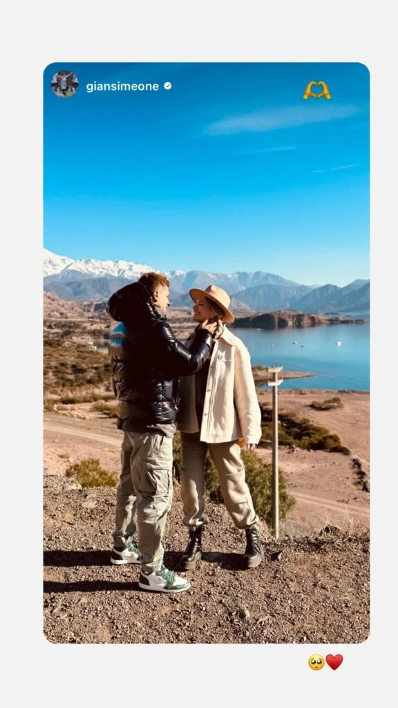 Las fotos de Eva Bargiela y Gianluca Simeone en Mendoza