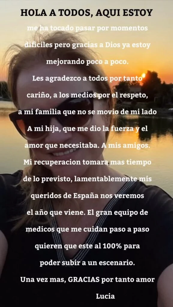 El anuncio de Lucía Galán sobre la postergación de su gira. 