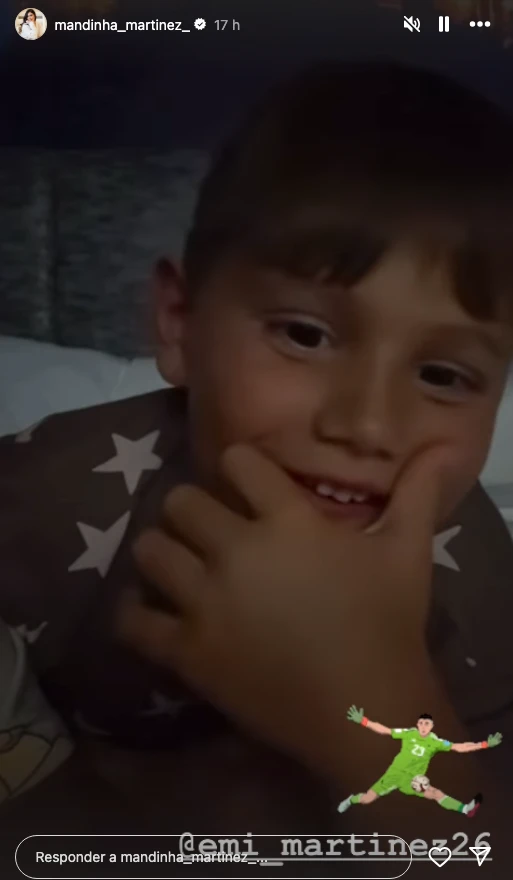 Santino, el hijo del Dibu Martínez