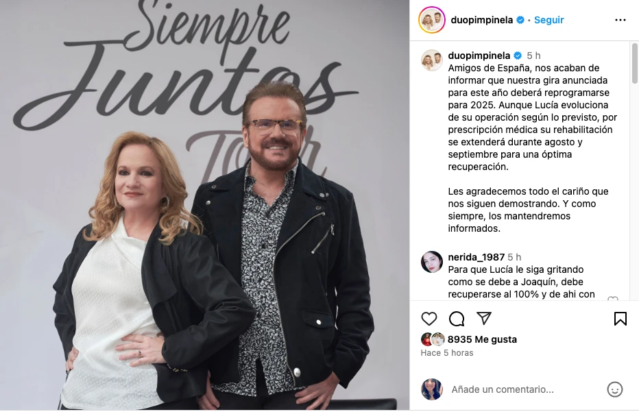 El anuncio del dúo Pimpinela
