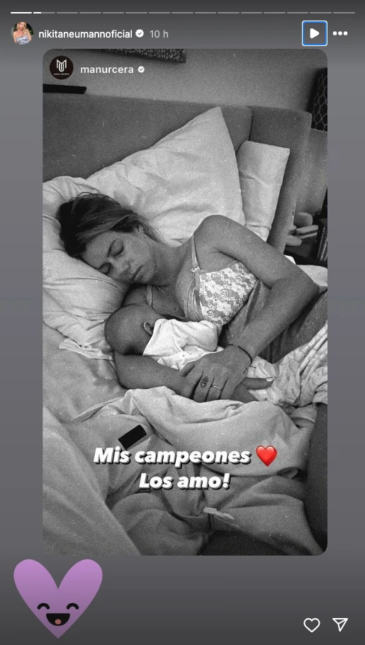 La foto que compartió Manu Urcera revelando la intimidad de Nicole Neumann