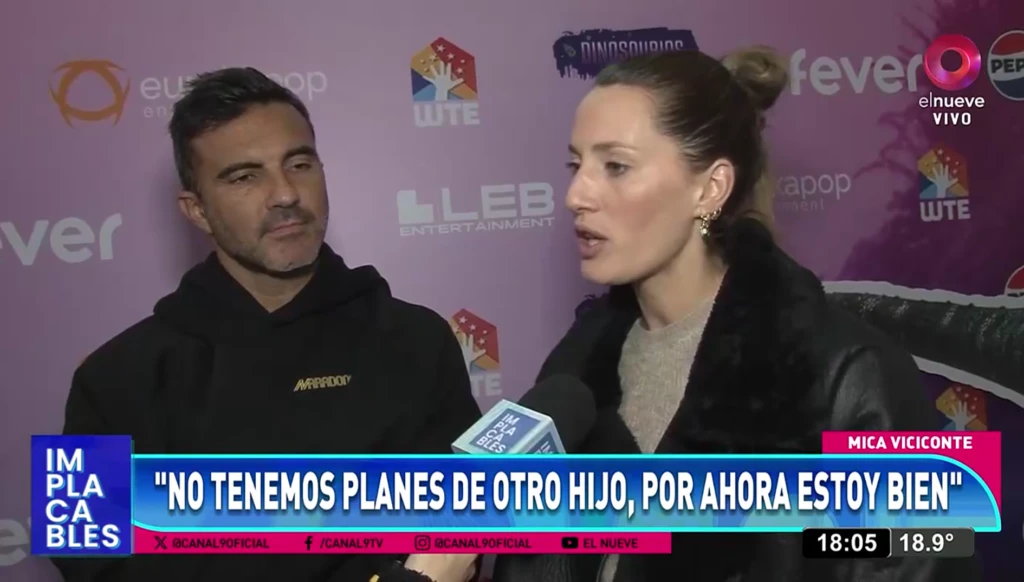 Cubero y Viciconte hablaron sobre la posibilidad de tener otro hijo