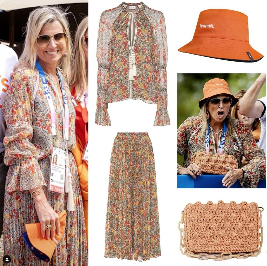 El look de Máxima: boho con zapatillas