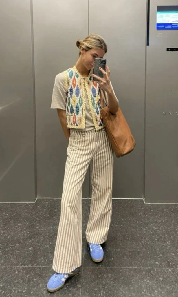 Los mejores looks con chalecos. Foto: Pinterest.