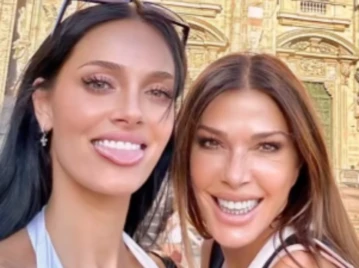 Ortiana Sabatini y Catherine Fulop en Milán últimos detalles antes de la boda