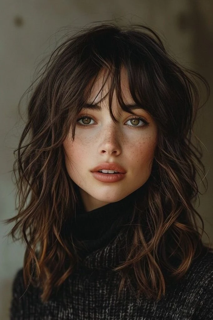 El corte long shag es ideal para las que tienen pelo largo y marca tendencia en el street style