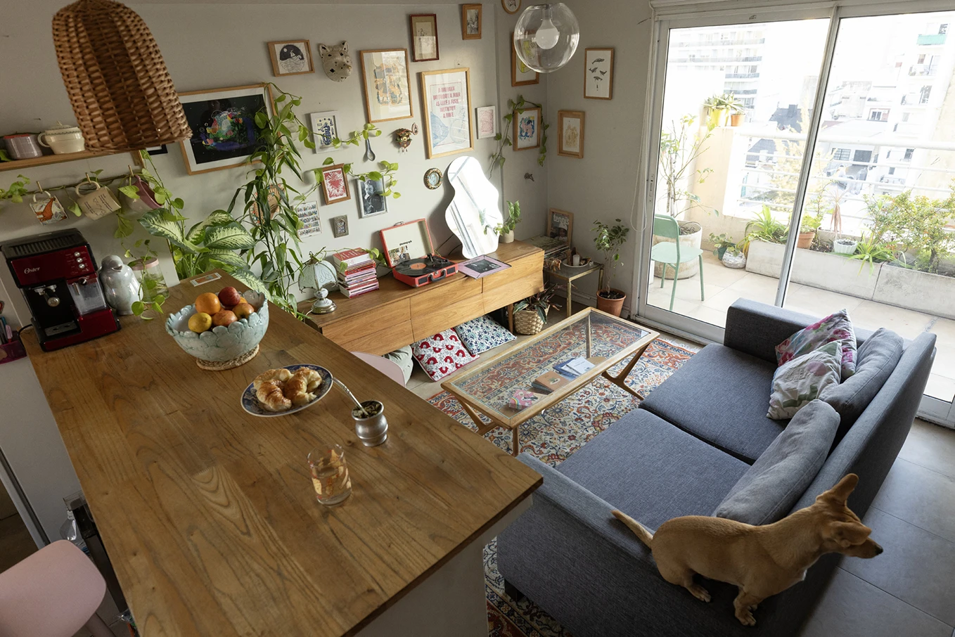 Vista del dos ambientes, contrafrente, de 45 metros cuadrados, en Villa Crespo, el lugar de para ti DEPTO #4. 