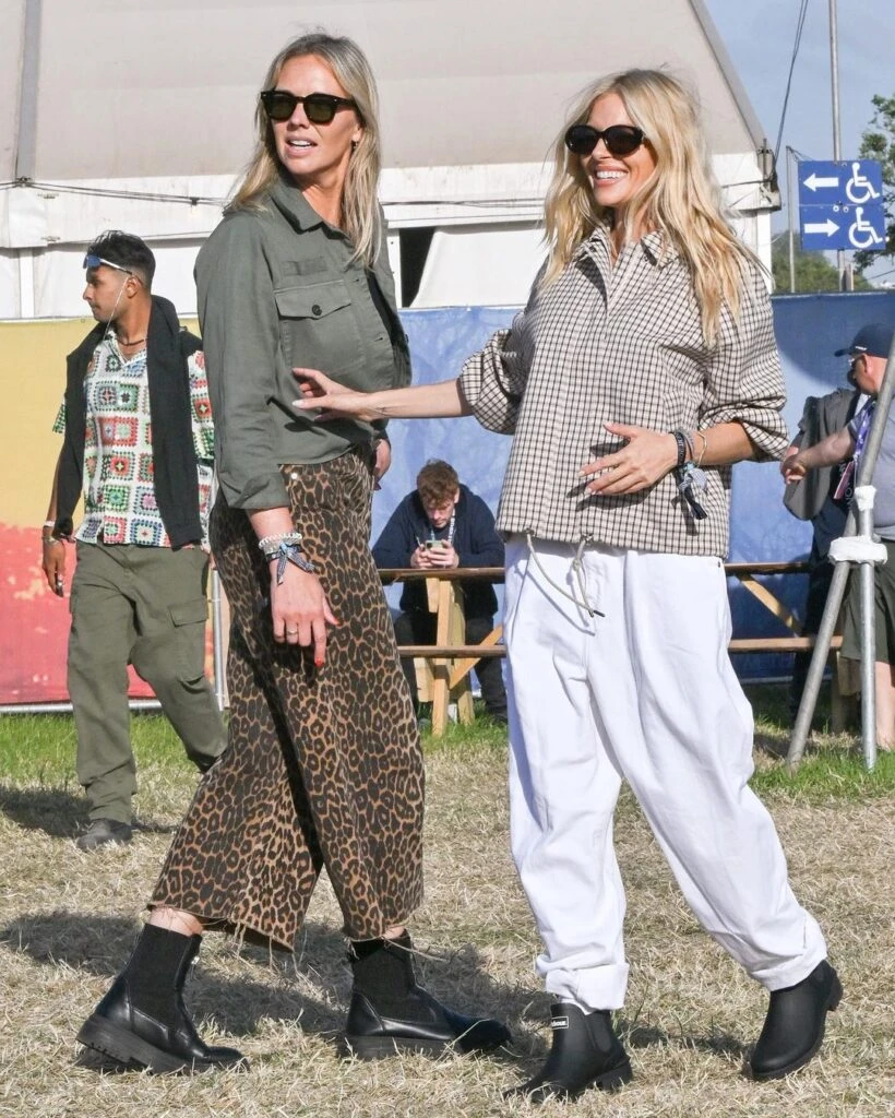 , los looks de los famosos en el festival Glastonbury