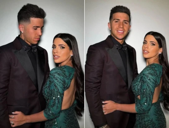 Boda de Oriana y Dybala: así fueron los looks de Enzo Fernández y Valentina Cervantes