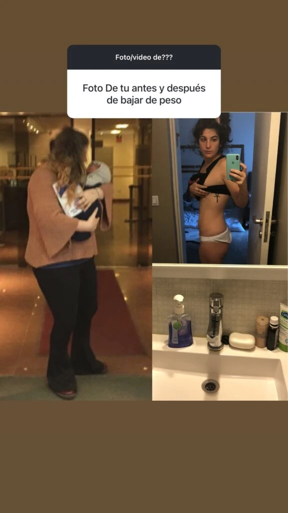 Juana Repetto mostró el antes y el después de su cambio físico