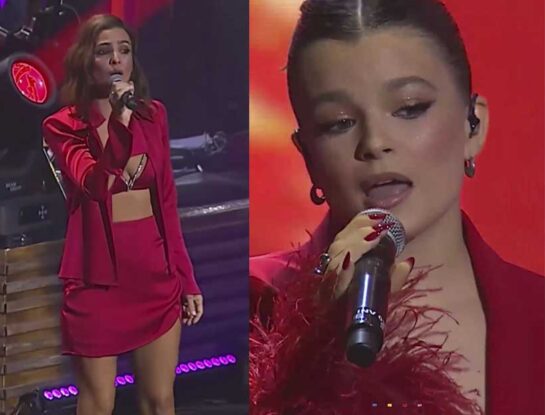 Los looks total red de Agustina Cherri y Muna Pauls en el Cris Morena Day