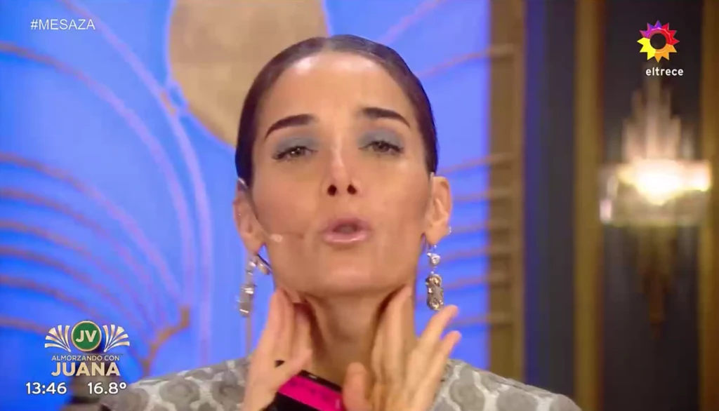 El look de Juana Viale en la mesaza