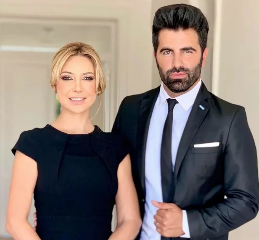 Fabiola Yáñez con su amigo Emanuel López.