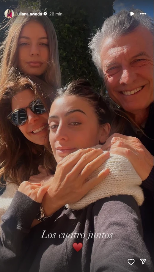 Juliana Awada con su familia completa, con la presencia de su hija mayor, Valentina.