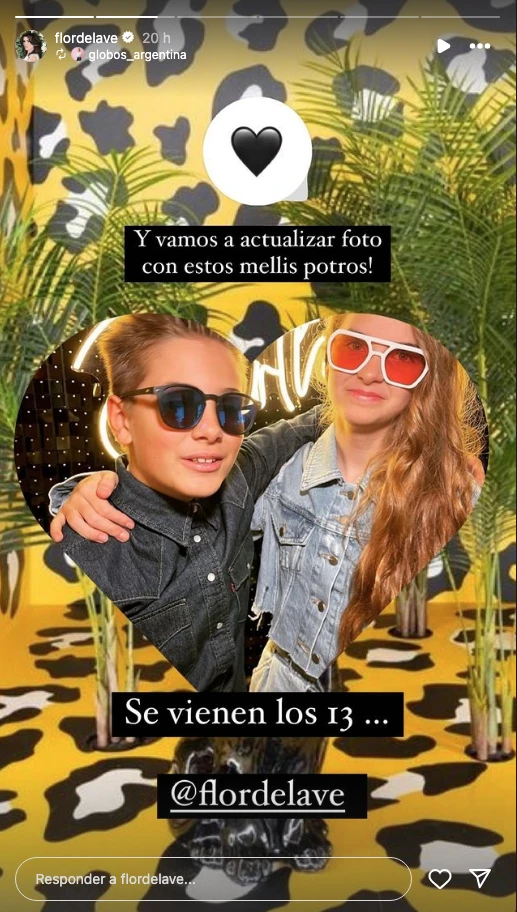 El posteo de Flor de la V en el día previo al cumpleaños de sus hijos