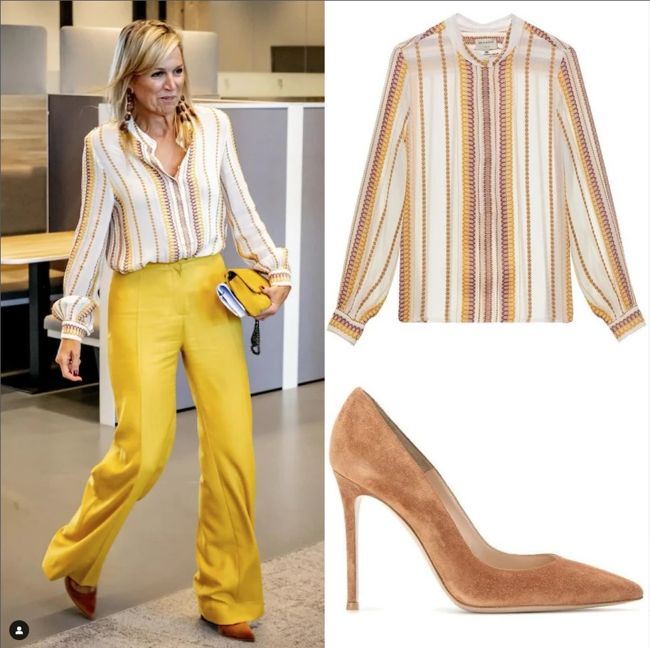 El look de Máxima con el color tendencia de la temporada primavera verano 2025