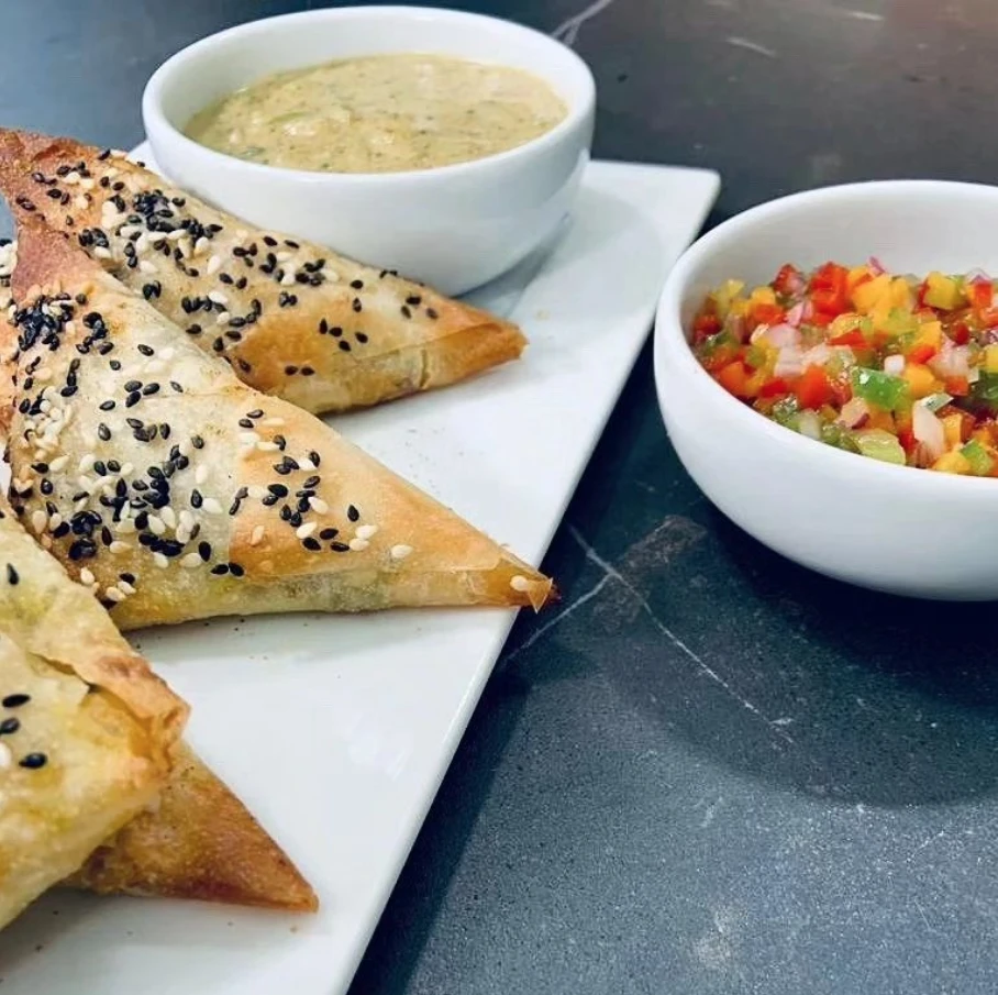 Triángulos de pollo